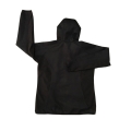 Черная мода 3-х слойная куртка из мягкой кожи для женщин